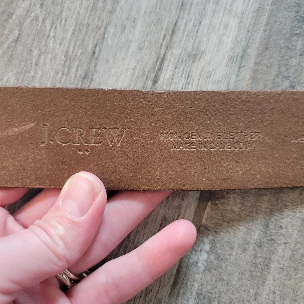 J. Crew Men's Brown Leather Belt Size 30